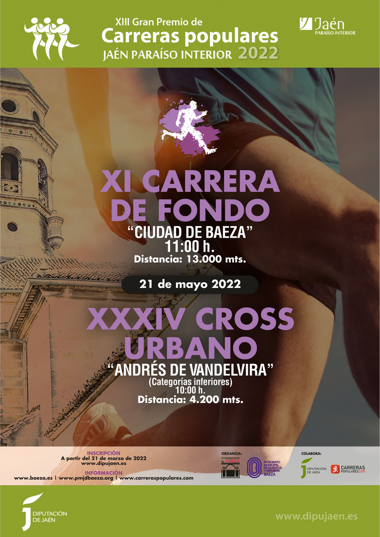 Todo preparado para XI Carrera de Fondo ‘Ciudad de Baeza’ y el XXXIV Cross Urbano ‘Andrés de Vandelvira’